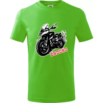 Moto Enduro - Tričko dětské bavlněné - 98 cm / 2 roky ( Apple Green )