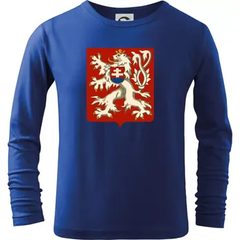 Chlapecké tričko Znak Česko-Slovenská republika 1938–1939 - Triko dětské Long Sleeve - 134 cm/8 let ( Královská modrá )