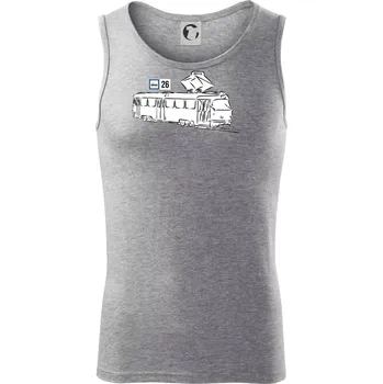 Tramvaj číslo 26 - Tílko pánské Core - L ( Tmavě šedý melír )