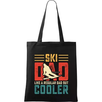 Nákupní taška Ski dad like a regular dad but cooler - Taška bavlněná - 42 x 38 cm ( Černá )