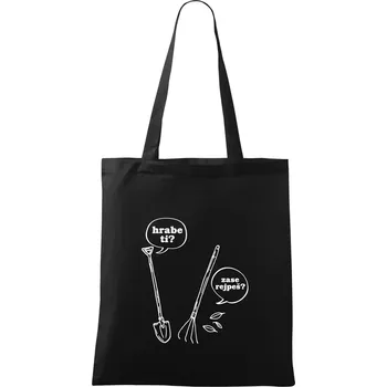 Nákupní taška Hrabe ti, už zase rejpeš - Taška bavlněná - 42 x 38 cm ( Černá )