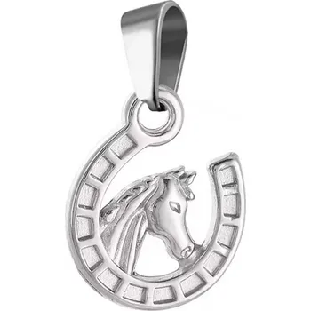 Přívěsek Šperky4U Ocelový přívěsek podkova s koněm - OPP1922