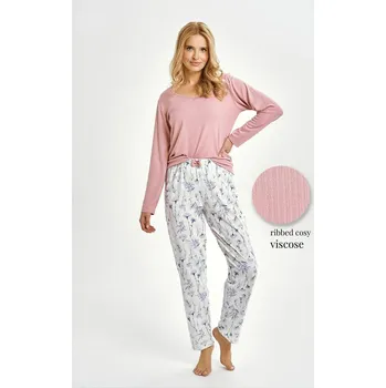 Dámské pyžamo Taro Caroline longr pyžamo pro ženy růžové, Růžová L i384_81935055