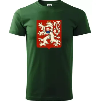 Pánské tričko Znak Česko-Slovenská republika 1938–1939 - Triko extra velké (5-8XL) - 7XL ( Lahvově zelená )