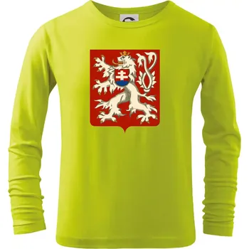 Chlapecké tričko Znak ČSR - Československá republika (1948–1960) - Triko dětské Long Sleeve - 122 cm/6 let ( Limetková )