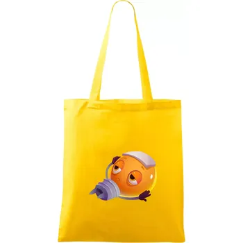 Žárovka čte knihu - Taška bavlněná - 42 x 38 cm ( Žlutá )