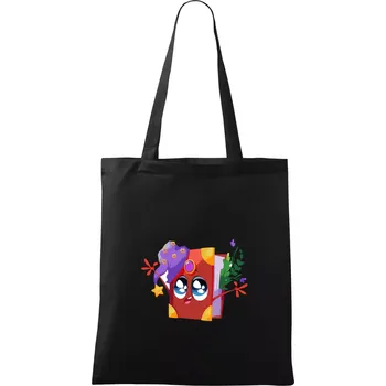 Nákupní taška Kreslená kniha kouzelná - Taška bavlněná - 42 x 38 cm ( Černá )