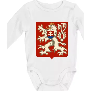 Kojenecký body Znak Česko-Slovenská republika 1938–1939 - Body kojenecké s dlouhým rukávem - Dlouhý r. do 3 měs ( Bílá )