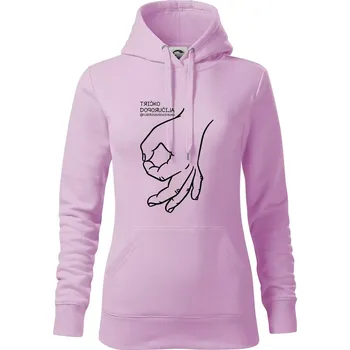 Dámská mikina Tričko doporučila fuserinavsehodruhu - Mikina dámská Cape s kapucí - XS ( Orchid )