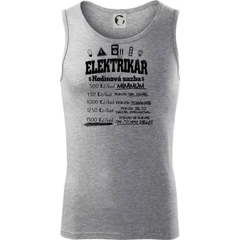 Elektrikář hodinová sazba - Tílko pánské Core - 2XL ( Tmavě šedý melír )