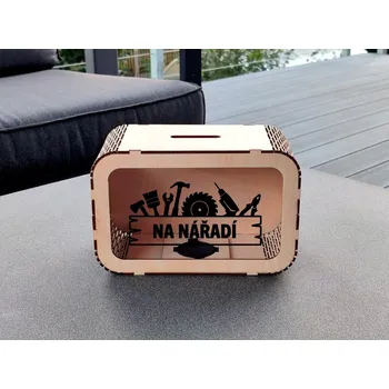 Pokladnička Dřevěná pokladnička - Na nářadí - D-decor