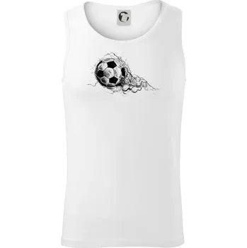 Fotbalový míč - kresba tužkou - Tílko pánské Core - L ( Bílá )
