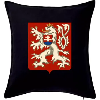 Polštář Znak ČSR - Třetí Československá republika (1945–1948) - Polštář 50x50 - 50x50 - Včetně výplně ( Černá )