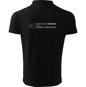 Pánská košile Autorizovaný kontrolor stránky fušeřina všeho druhu - Polokošile pánská Pique Polo 203 - 2XL ( Černá )