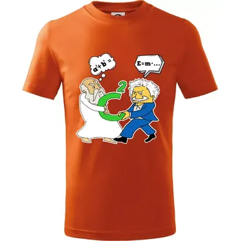 Chlapecké tričko Pythagoras a Albert boj o C - Tričko dětské bavlněné - 104-110cm / 3-4 roky ( Oranžová )