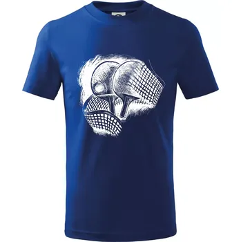 Ping pong pálky a síť - Tričko dětské bavlněné - 98 cm / 2 roky ( Královská modrá )