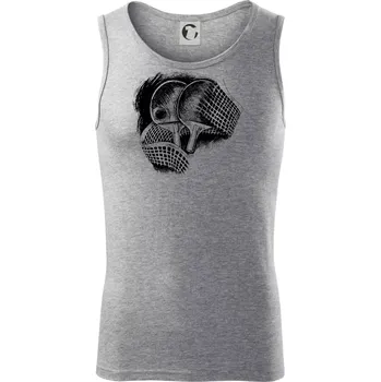 Ping pong pálky a síť - Tílko pánské Core - L ( Tmavě šedý melír )