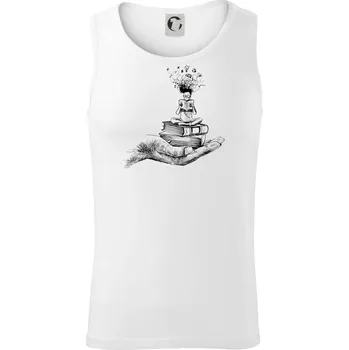 Čtenář - ruka kreslená - Tílko pánské Core - XL ( Bílá )