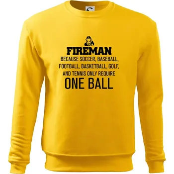 Pánská mikina Fireman beacause one ball - Mikina Essential pánská - M ( Žlutá )