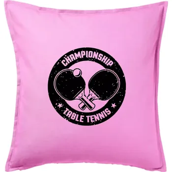 Polštář Championship Table tennis - kulatý - Polštář 50x50 - 50x50 - Pouze potah ( Růžová )