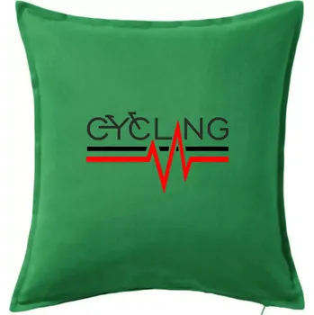 Polštář Cycling ekg - Polštář 50x50 - 50x50 - Pouze potah ( Středně zelená )