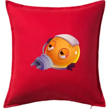 Polštář Žárovka čte knihu - Polštář 50x50 - 50x50 - Včetně výplně ( Červená )