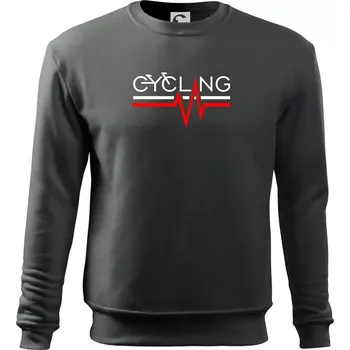 Chlapecké tričko Cycling ekg - Mikina Essential dětská - 146 cm/10 let ( Tmavá břidlice (šedá se zeleným nádechem) )