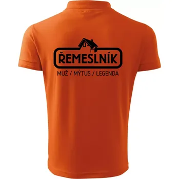 Pánská košile Řemeslník - muž mýtus legenda - Polokošile pánská Pique Polo 203 - 3XL ( Oranžová )