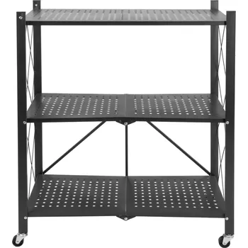 regál Skládací regál GESTEL s 3 policemi černý