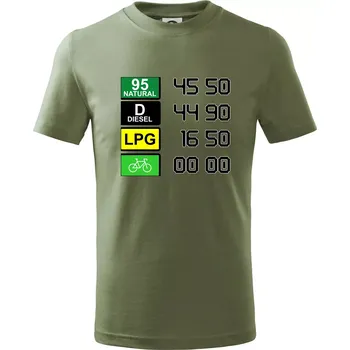 Chlapecké tričko Kolo je eko ceny - Tričko dětské bavlněné - 98 cm / 2 roky ( Khaki )