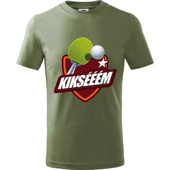 Stolní tenis - Kiksééém - Tričko dětské bavlněné - 134 cm/8 let ( Khaki )