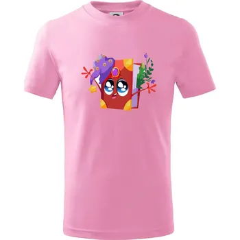 Chlapecké oblečení Kreslená kniha kouzelná - Tričko dětské bavlněné - 98 cm / 2 roky ( Růžová )