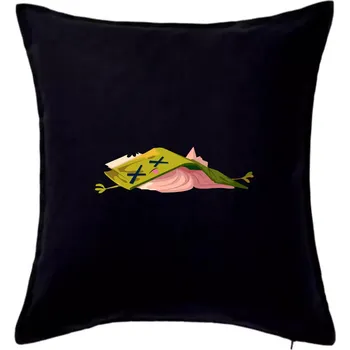 Polštář Kreslená kniha unavená - Polštář 50x50 - 50x50 - Pouze potah ( Černá )