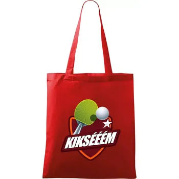 Nákupní taška Stolní tenis - Kiksééém - Taška bavlněná - 42 x 38 cm ( Červená )