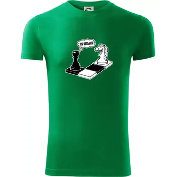 Pánské tričko Jdem hrát radši na schovku - Viper FIT - Pánské zůžené tričko - L ( Středně zelená )