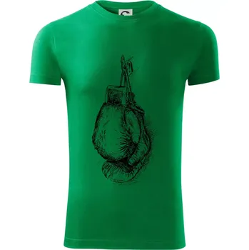 Pánské oblečení Boxerské rukavice kreslené na výšku - Viper FIT - Pánské zůžené tričko - S ( Středně zelená )