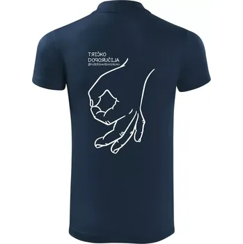 Pánská košile Tričko doporučila fuserinavsehodruhu - Polokošile Victory sportovní (dresovina) - XL ( Námořní modrá (velmi tmavá - téměř černá) )