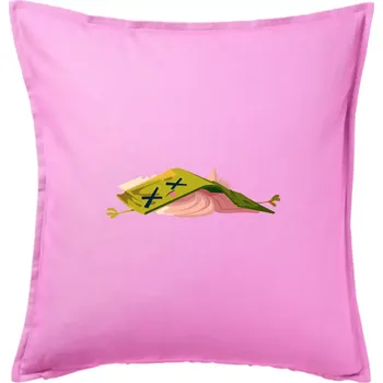 Polštář Kreslená kniha unavená - Polštář 50x50 - 50x50 - Pouze potah ( Růžová )