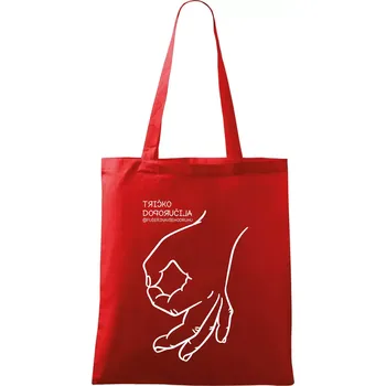 Nákupní taška Tričko doporučila fuserinavsehodruhu - Taška bavlněná - 42 x 38 cm ( Červená )