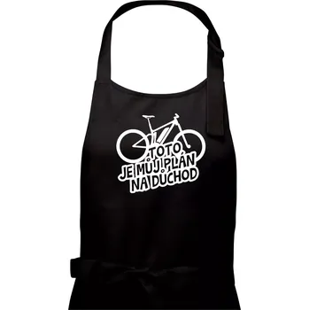 Kuchyňská zástěra Ebike plán na důchod - Dámská zástěra na vaření - Univerzální velikost ( Černá )