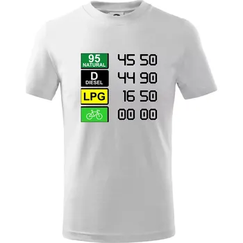 Kolo je eko ceny - Tričko dětské bavlněné - 98 cm / 2 roky ( Bílá )