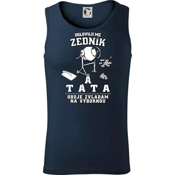 Oslovuji mě zedník a táta - Tílko pánské Core - S ( Námořní modrá (velmi tmavá - téměř černá) )