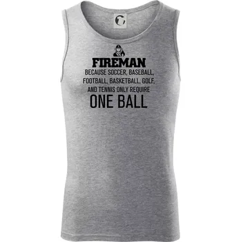 Fireman beacause one ball - Tílko pánské Core - XL ( Tmavě šedý melír )