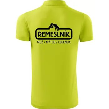 Pánská košile Řemeslník - muž mýtus legenda - Polokošile Victory sportovní (dresovina) - XL ( Limetková )