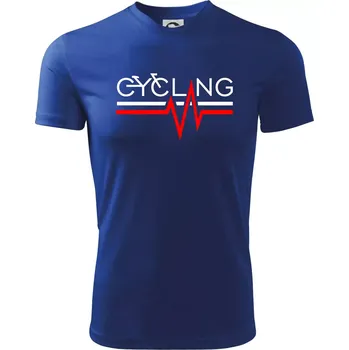 Cycling ekg - Dětské triko sportovní (dresovina) - 146 cm/10 let ( Královská modrá )