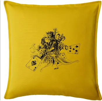 Polštář Poker skica - Polštář 50x50 - 50x50 - Pouze potah ( Žlutá )