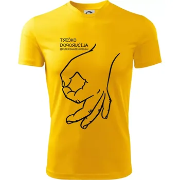 Chlapecké tričko Tričko doporučila fuserinavsehodruhu - Dětské triko sportovní (dresovina) - 158 cm/12 let ( Žlutá )