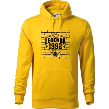 Pánská mikina Zedník - legenda - 1992 - Mikina pánská Cape s kapucí - S ( Žlutá )