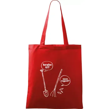 Nákupní taška Hrabe ti, už zase rejpeš - Taška bavlněná - 42 x 38 cm ( Červená )