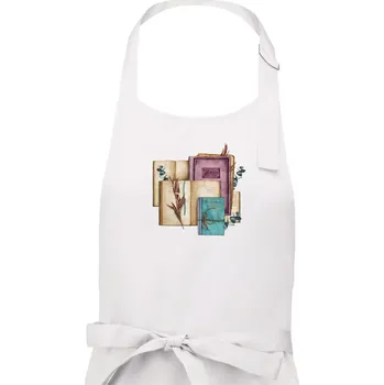 Kuchyňská zástěra Knihy staré fialové - Pánská zástěra na vaření - Univerzální velikost ( Bílá )